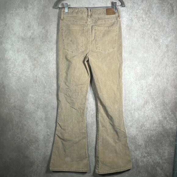 American Eagle‎ Pants Womens 2 Brown Corduroy Flared Leg Stretch Button Fly Y2K - Picture 6 of 13